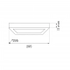 Evora Square lampa sufitowa 24W LED 1680lm CCT 3000K, 4000K, 6000K biała ML1794
