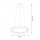 Gravity lampa wisząca 36W LED 2300lm 4000K czarna, złota ML1183