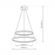 Hoop lampa wisząca 51W LED 4000K chrom ML1550