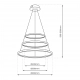 Hoop lampa wisząca 93W LED 4000K chrom ML1551