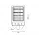 Kers lampa słupowa solarna IP44 50W LED 500lm 6500K czarna EKO0545