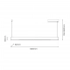 Linea lampa wisząca 36W LED 1800lm CCT 3000K, 4000K, 5700K biała ML1783