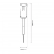 Path lampa solarna stojąca IP44 0.1W LED 5lm 3000K czarna EKO1454