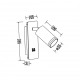 Pipe Ring kinkiet 1XGU10, 6W LED czarny ML2081
