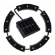 Pot lampa solarna stojąca IP44 0.06W LED 2lm 3000K czarna EKO1449
