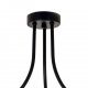 Queen lampa sufitowa 3xE27 czarna MLP2056