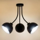 Queen lampa sufitowa 3xE27 czarna MLP2056