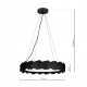 Soho lampa wisząca 24W LED 720lm 3000K czarna ML6157