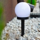 Solarna Kulka lampka ogrodowa stojąca IP44 0.06W LED 1lm 6000K czarna, biała EKO0595