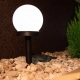 Solarna Kulka lampka ogrodowa stojąca IP44 0.06W LED 1lm 6000K czarna, biała EKO0595