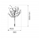 Tree lampa solarna stojąca IP44 0.1W LED 3lm RGB, 3000K czarna EKO1448