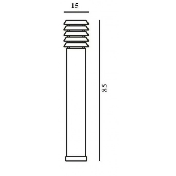 Alta 850 lampa stojąca E27 IP65 czarna 291