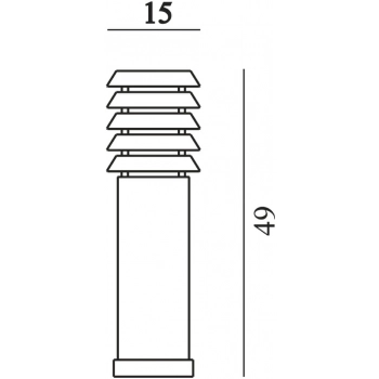 Alta 490 lampa stojąca E27 IP 65 czarna 293