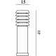 Alta 490 lampa stojąca E27 IP 65 czarna 293