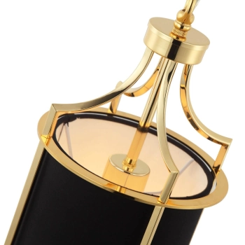 Lunga Gold Nero lampa wisząca E27 złota