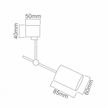 Stick Nero oprawa sufitowa GU10 czarna