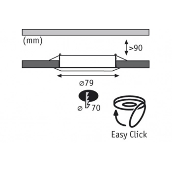 Oprawa wbudowywana Premium Line AL-ZN IP44 biała GU10 5792