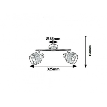 Basil lampa sufitowa E14 5380 szary dąb