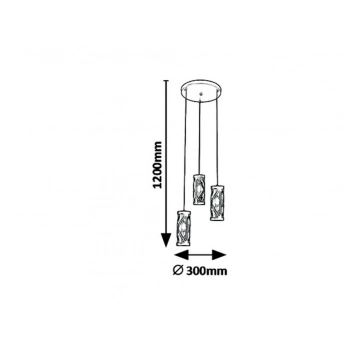 Oberon lampa wisząca E14 5339 brązowa