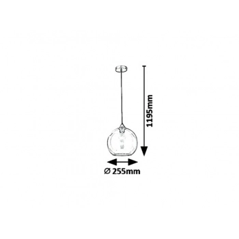 Tanesha lampa wisząca E27 6438 czarna