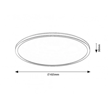 Rasmus lampa sufitowa Smart LED 22W 2000lm 2290 srebrna