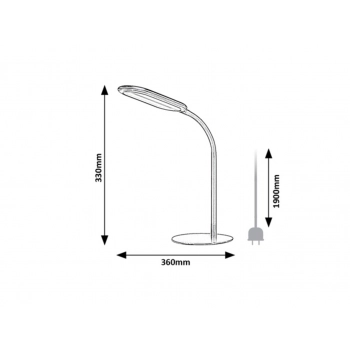 Adelmo lampka stołowa LED 10W 910lm 74007 czarna