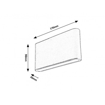 Nesna kinkiet IP54 LED 12W 528lm 7952 antracyt