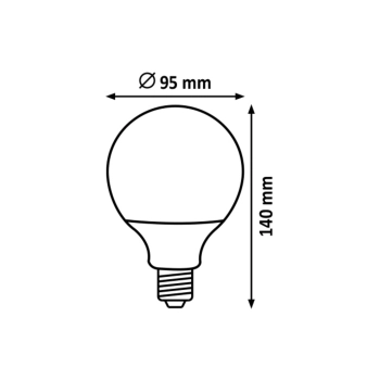 Żarówka LED GLOB G95 E27 13W 1521lm 2700K światło ciepłe białe