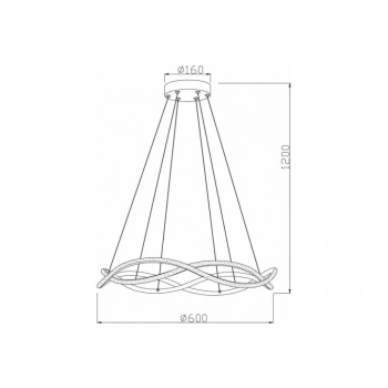 Amira lampa wisząca 2 x 24W LED 3840lm CCT czarna 343601-30