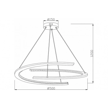 Ancor lampa wisząca 30W LED 2400lm CCT czarna 341701-30