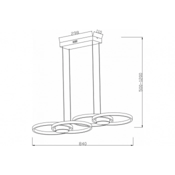 Audia lampa wisząca 48W LED 3840lm 4000K czarna 336301-30