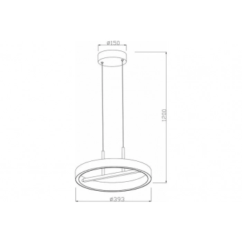 Coltrain lampa wisząca 32W LED 2560lm CCT czarna 341001-30