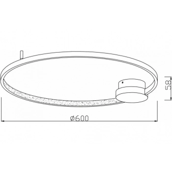 Condida lampa sufitowa 24W LED 1920lm CCT czarna złota 641101-30