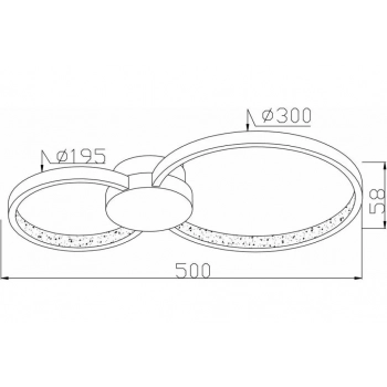 Condida lampa sufitowa 20W LED 1600lm CCT czarna złota 641102-30