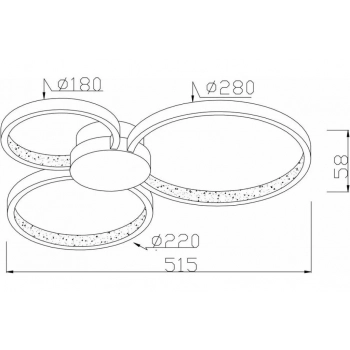 Condida lampa sufitowa 24W LED 1920lm CCT czarna złota 641103-32