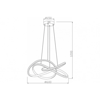 Elarya lampa wisząca 45W LED 3600lm 4000K czarna 343401-30