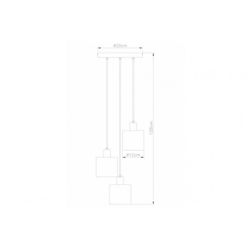 Elmo lampa wisząca 3xE14 czarna 338803-02