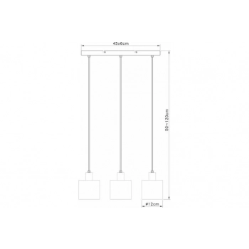 Elmo lampa wisząca 3xE14 czarna 338833-02