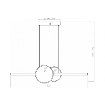 Gendra lampa wisząca 23W LED 1840lm 4000K czarna 339901-30