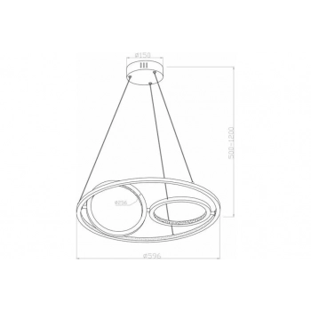 Gilian lampa wisząca 40W LED 3200lm 4000K czarna 340001-30