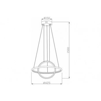 Gravity lampa wisząca 36W LED 2880lm 4000K czarna 342901-30