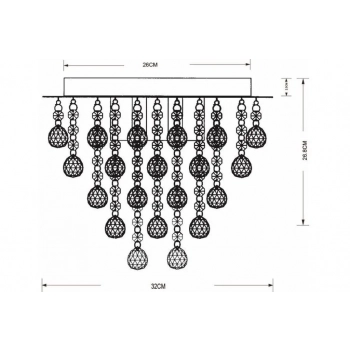 Lancaster Crystal lampa sufitowa 3xE14 złota 627803-03