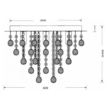 Lancaster Crystal lampa sufitowa 5xE14 złota 627805-03