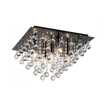 Lancaster Crystal lampa sufitowa 5xE14 czarna 627805-29 Reality