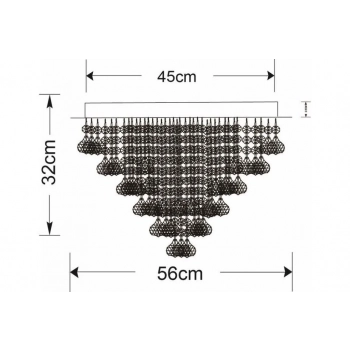 Lancaster Crystal lampa sufitowa 7xE14 złota 627807-03