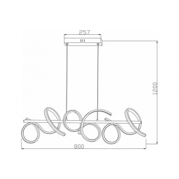 Lozanna lampa wisząca 30W LED 2400lm CCT czarna 343301-30