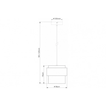 Quan lampa wisząca 1xE27 chrom 343901-06