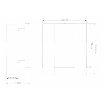 Quentrin lampa sufitowa 4xGU10 biała 838504-37