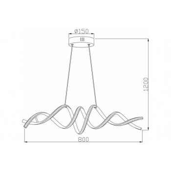 Quoto lampa wisząca 40W LED 3200lm CCT czarna 342601-30