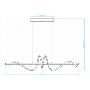 Serpent lampa wisząca 34W LED 2720lm CCT złota 339701-09